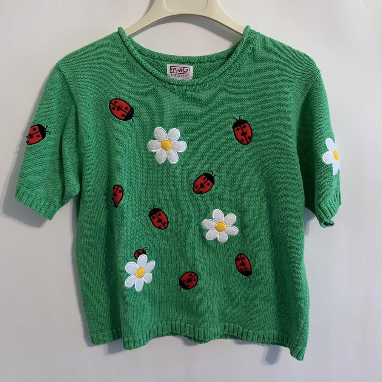 Product Image 1 - Vintage Green Short Sleeve Embroidered