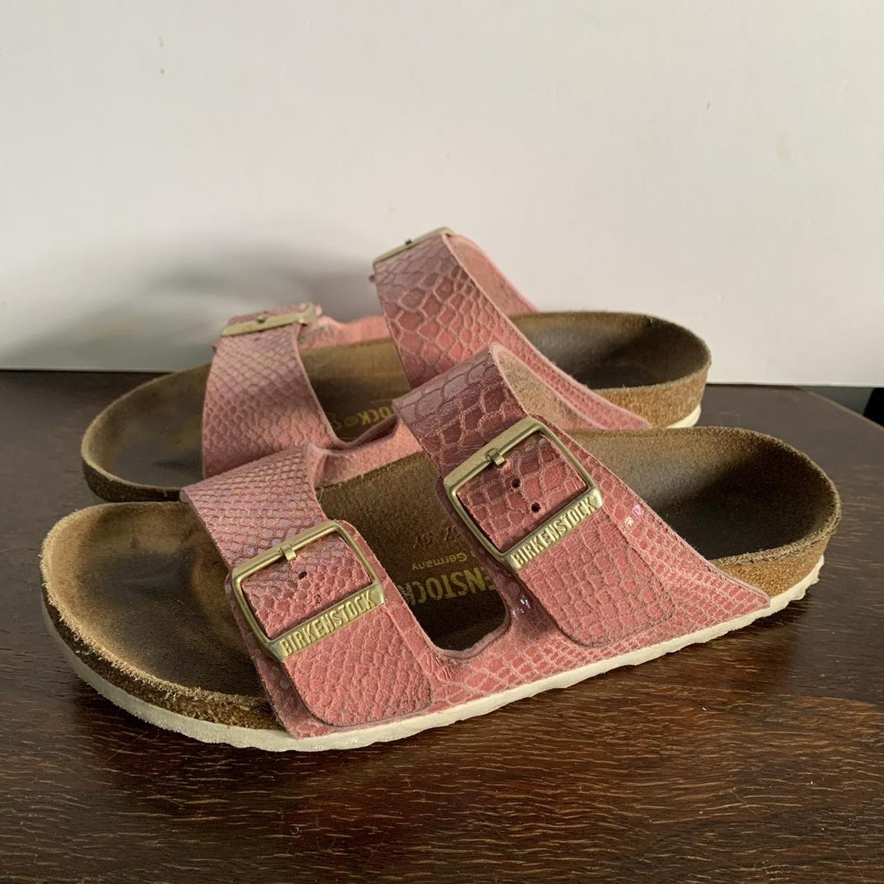 birkenstock snakeskin sandals