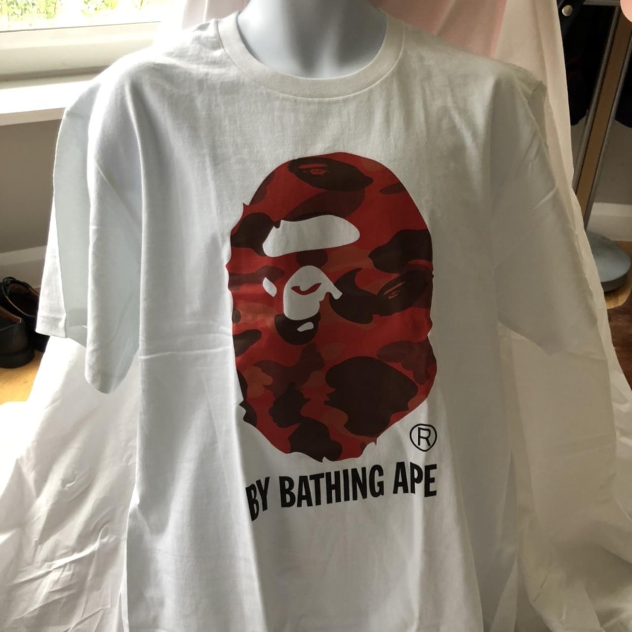 Ds Bape red big head tee Size XL Ds tee , (Tried on... - Depop