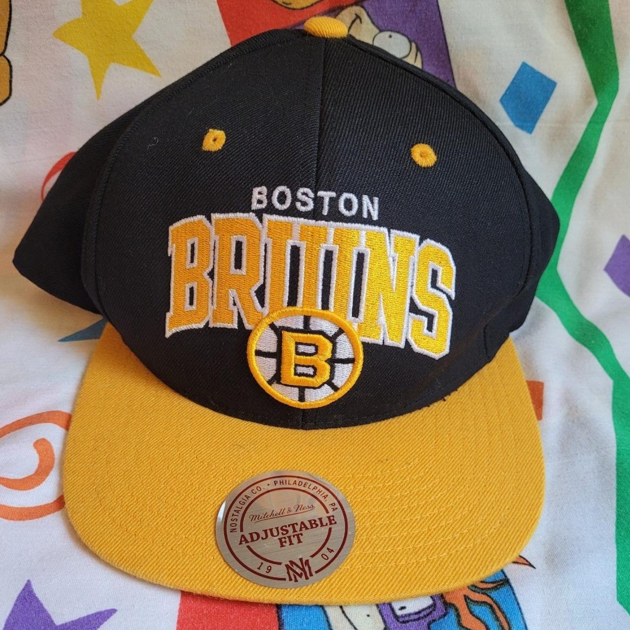 mitchell and ness boston bruins hat