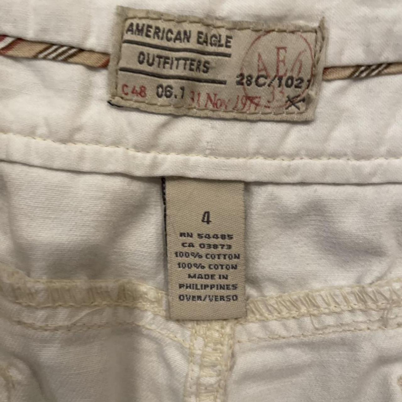 cute vintage white american eagle skirt sz 4 fits... - Depop