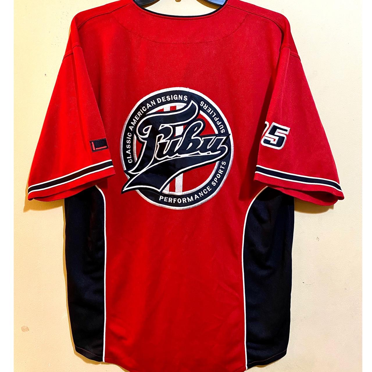 Vintage FUBU League 05 Baseball Jersey (Embroidered)... - Depop