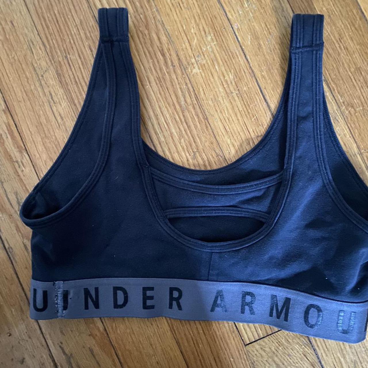 Black Under Armour Sports Bra Medium Support Says Depop 