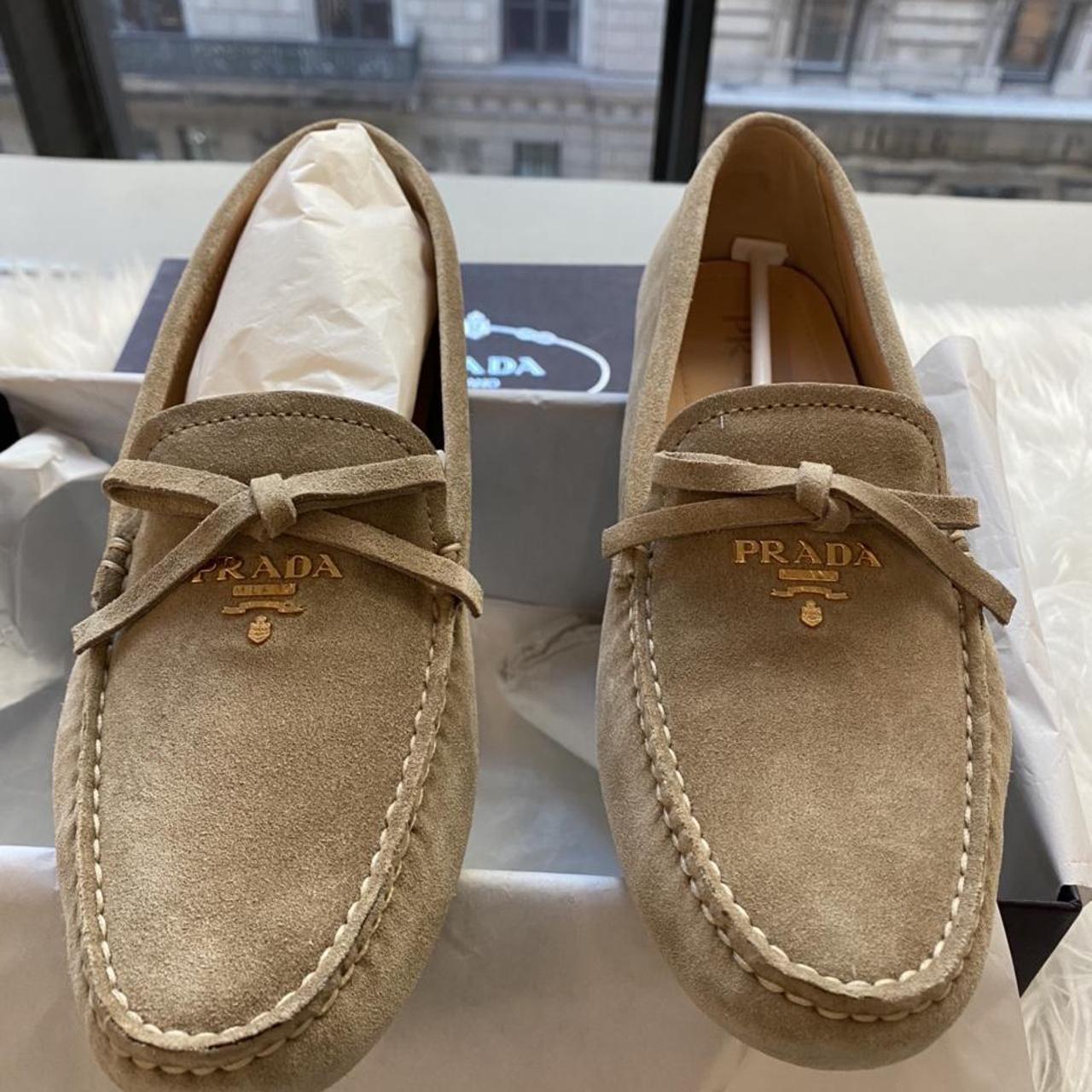 prada loafers suede