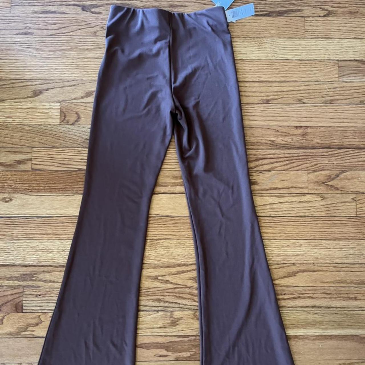 Aritzia Wilfred Candace flare pant, cognac color in... - Depop