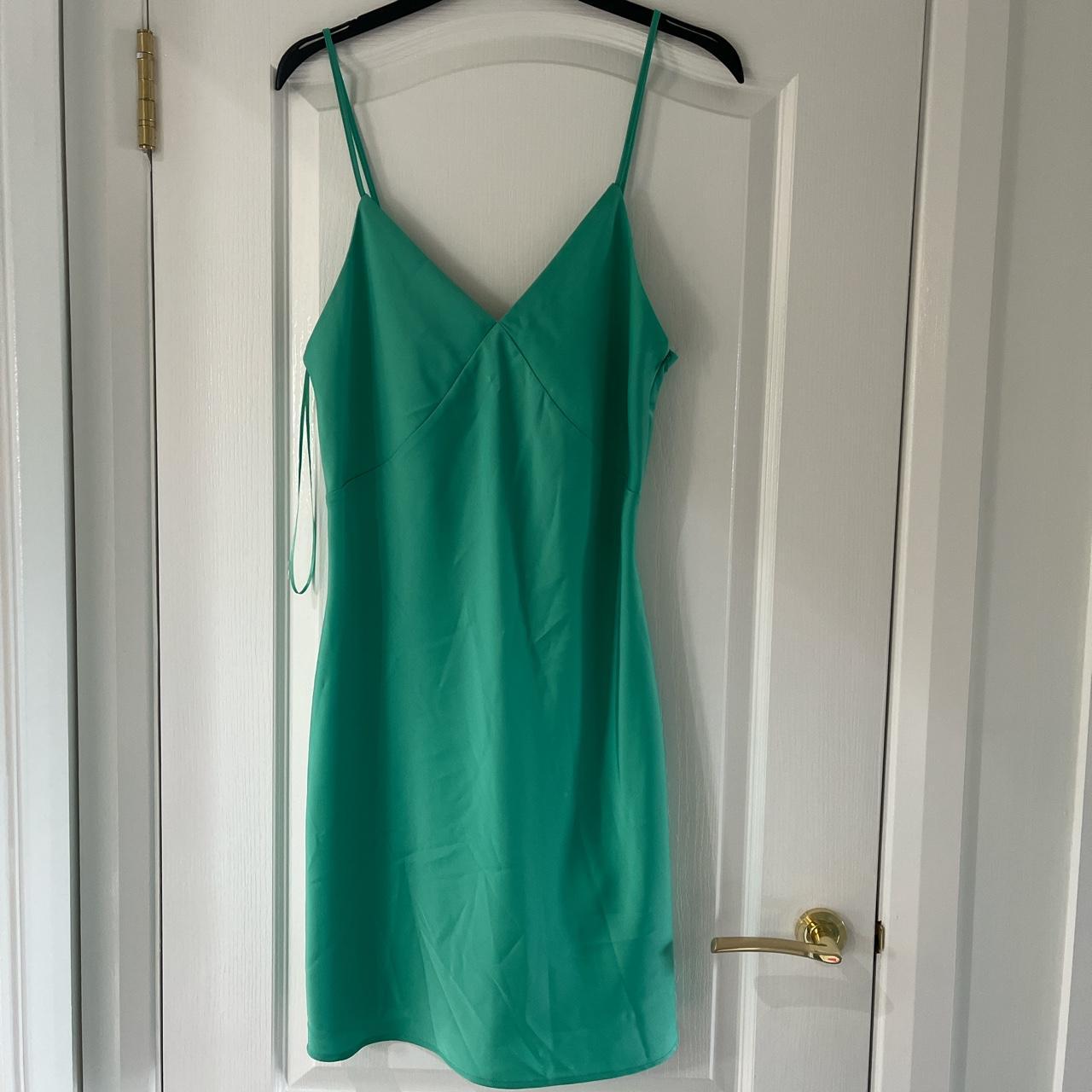 Emerald green primark slip dress. Size 14, would... - Depop