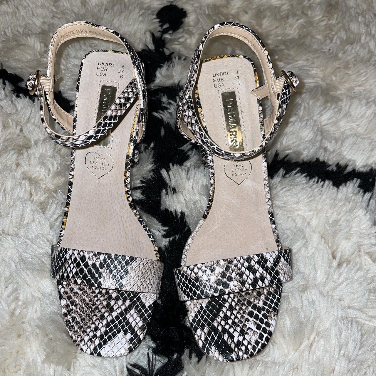 Snakeskin deals block heel