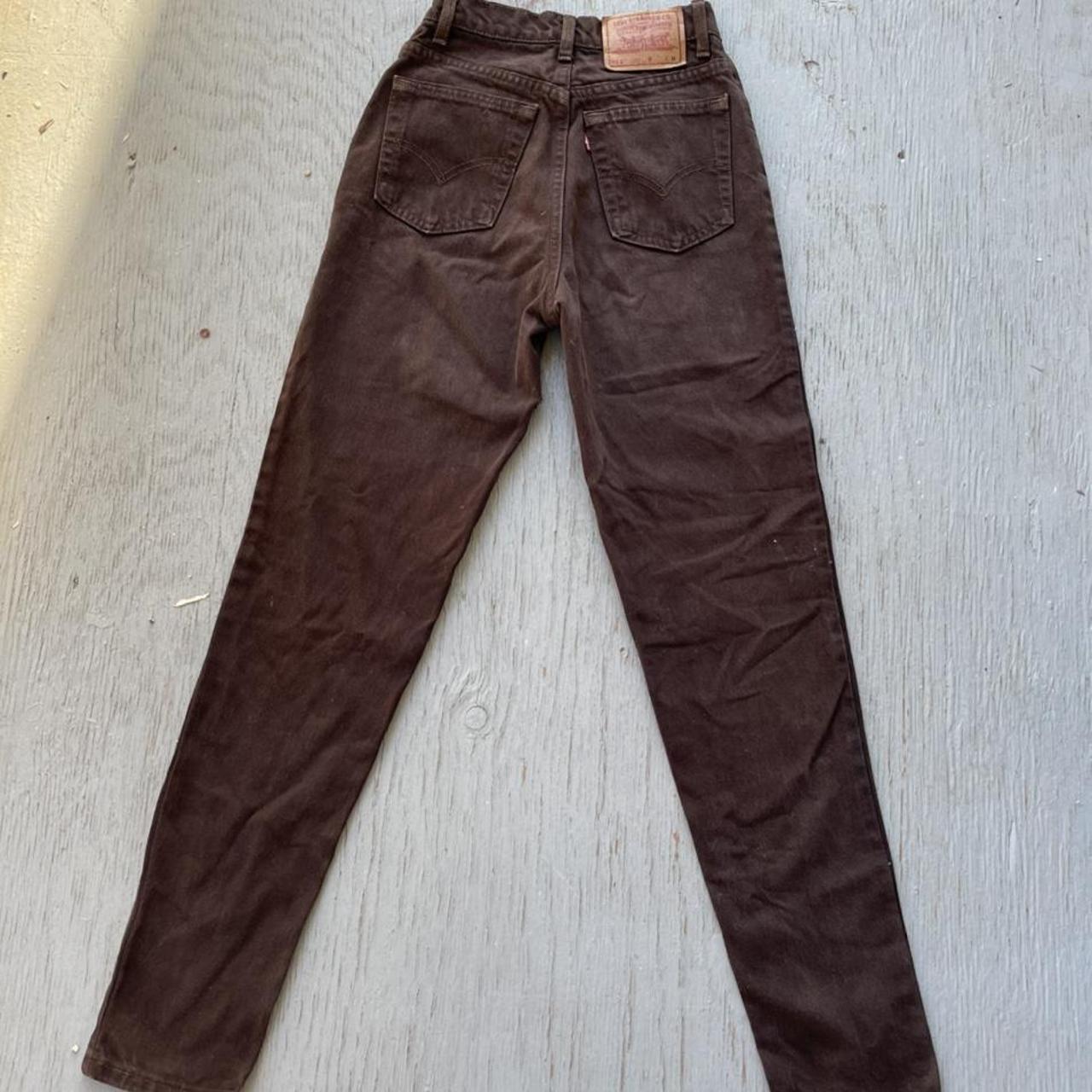 perfect brown levi’s 512s, W24 L34, Size Jr. 5