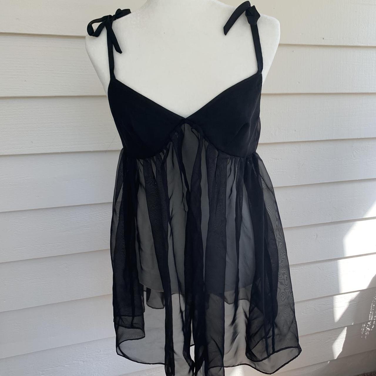 Black Satin Nightgown Victoria's Secret Nightgown Long Lace