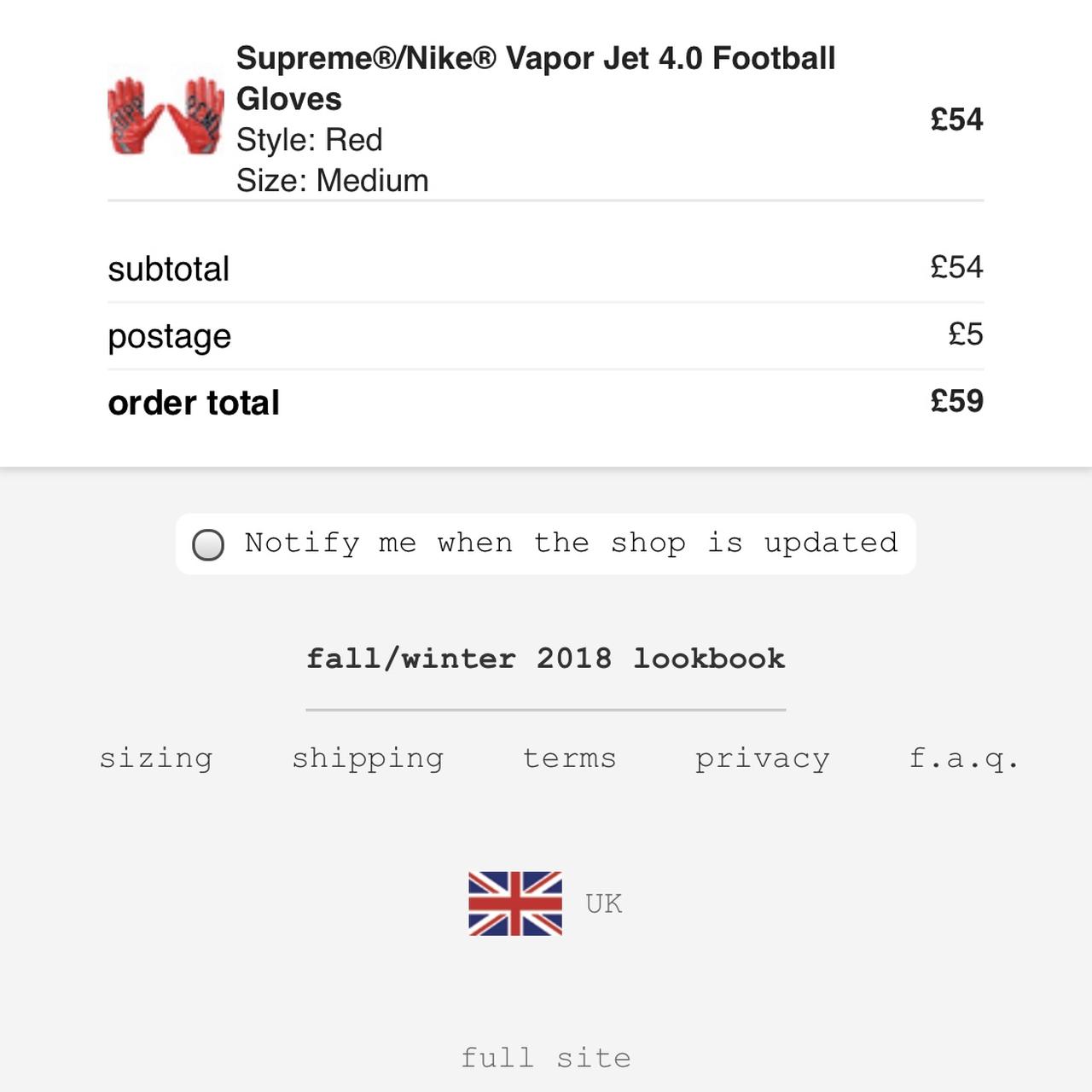 Supreme Nike Football Gloves Supreme Nike Vapor 4.0 - Depop