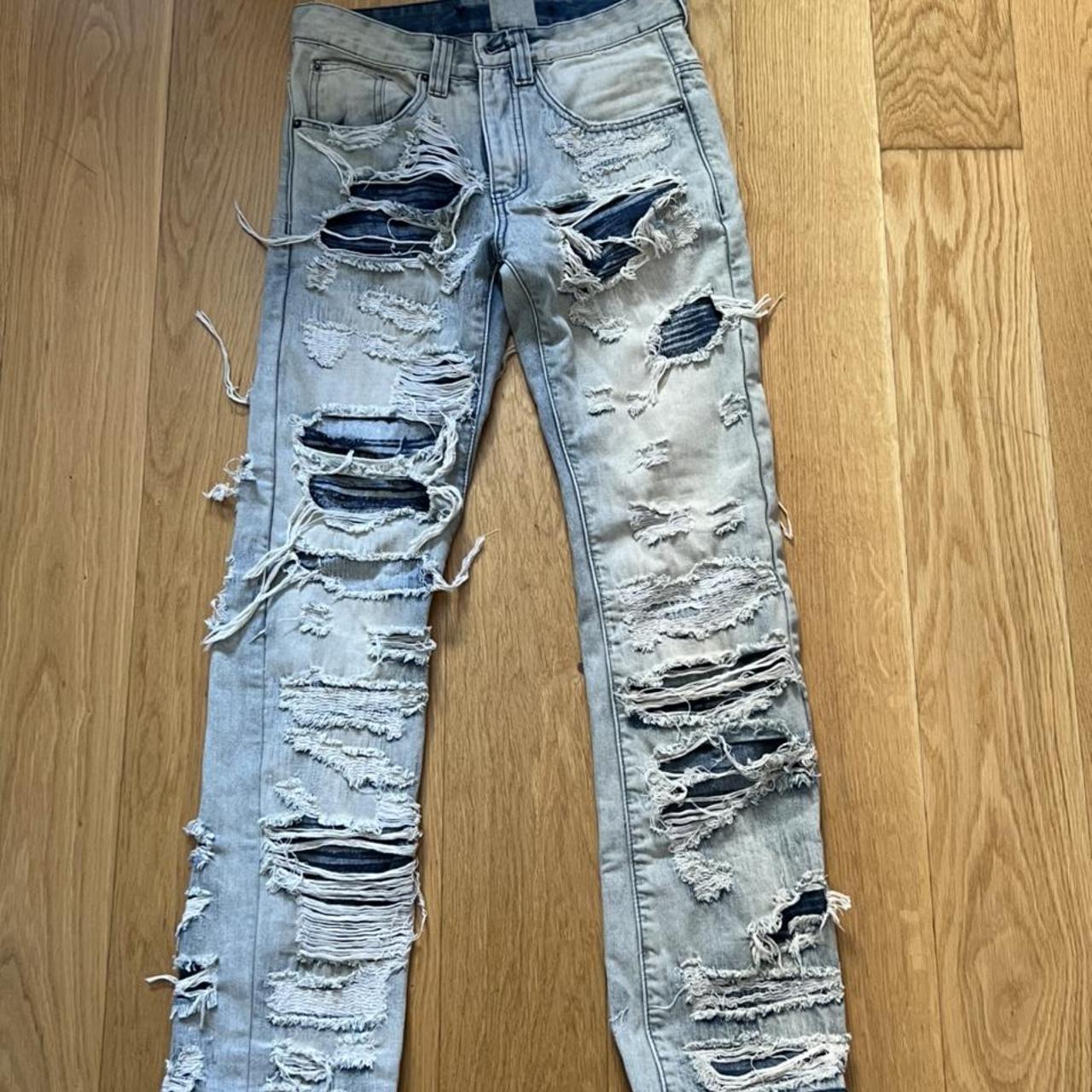 JADED LONDON EXTREME RIPPED JEANS Jaded London -... - Depop