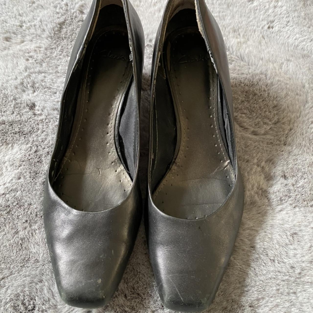 Used worn cabin crew leather court shoes. Have been... - Depop