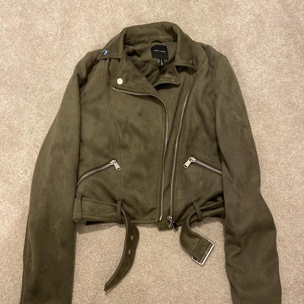 New look green outlet suede jacket