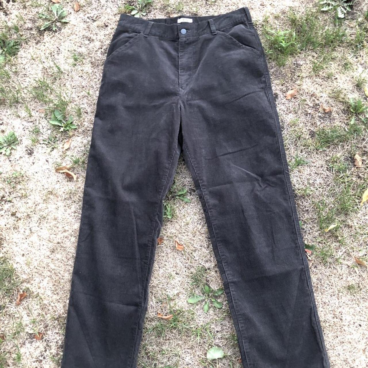 uniqlo black corduroy pants