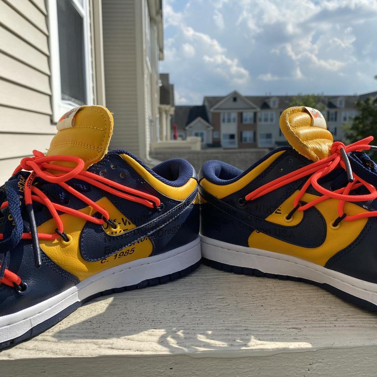 Nike Dunk Low Off-White - Michigan used in like | Depop