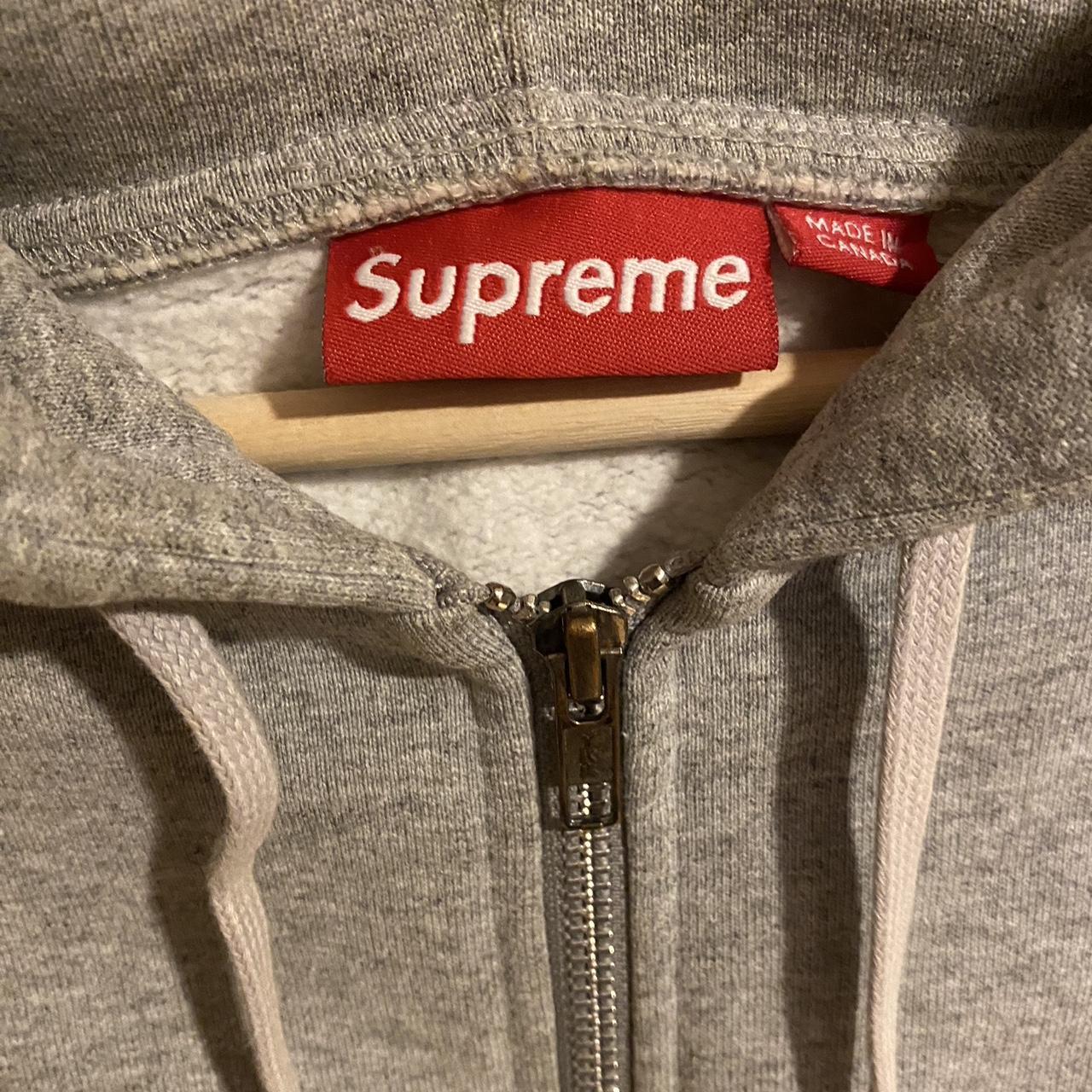 Supreme x Independent Grey Zip-up Jumper Collab... - Depop