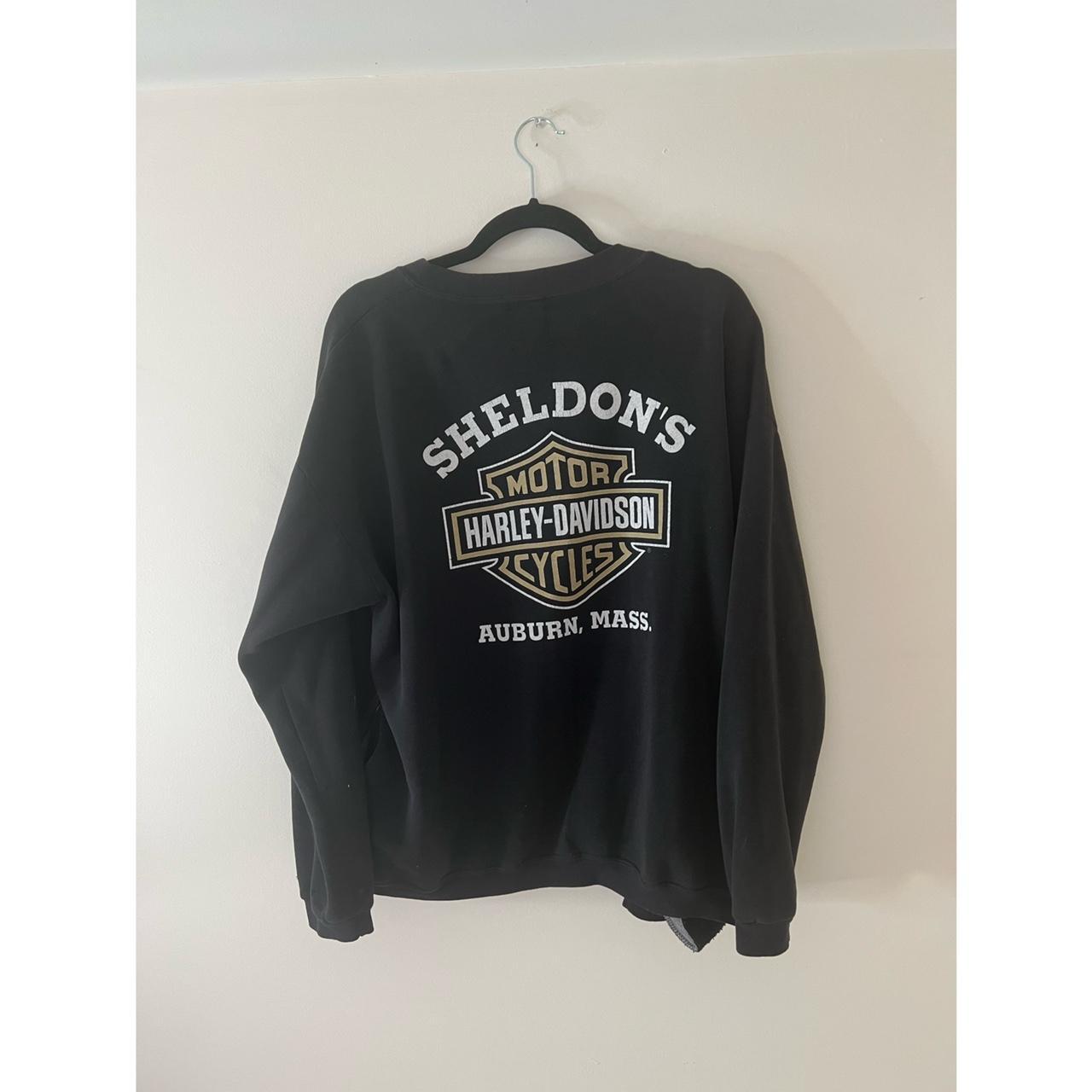 Harley Davidson Women's Black Sweatshirt | Depop