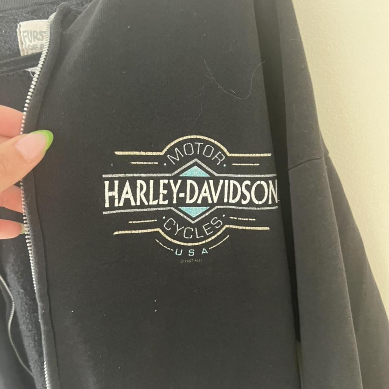 Harley Davidson Women's Black Sweatshirt | Depop