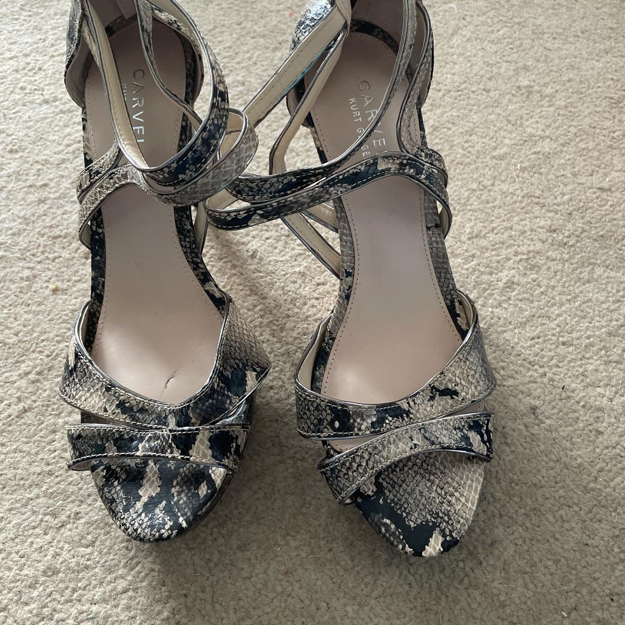 Carvela Kurt Geiger snakeskin sandals size 7 (40)... - Depop