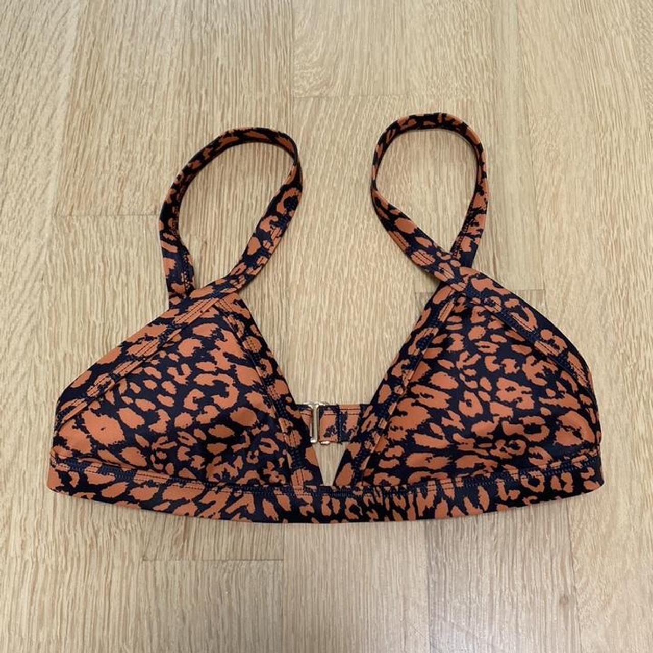 Kulani Kinis Women's Black and Orange Bikini-and-tankini-tops | Depop