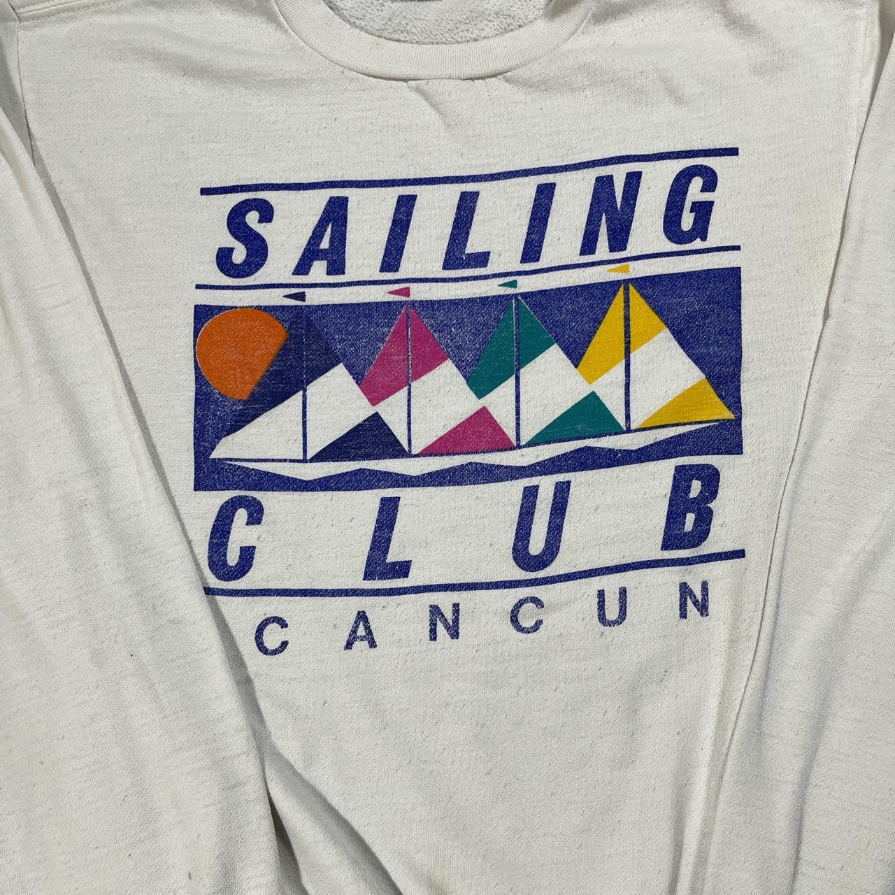 Vintage 80s Cancun Sailing Club Crewneck Large Great... - Depop