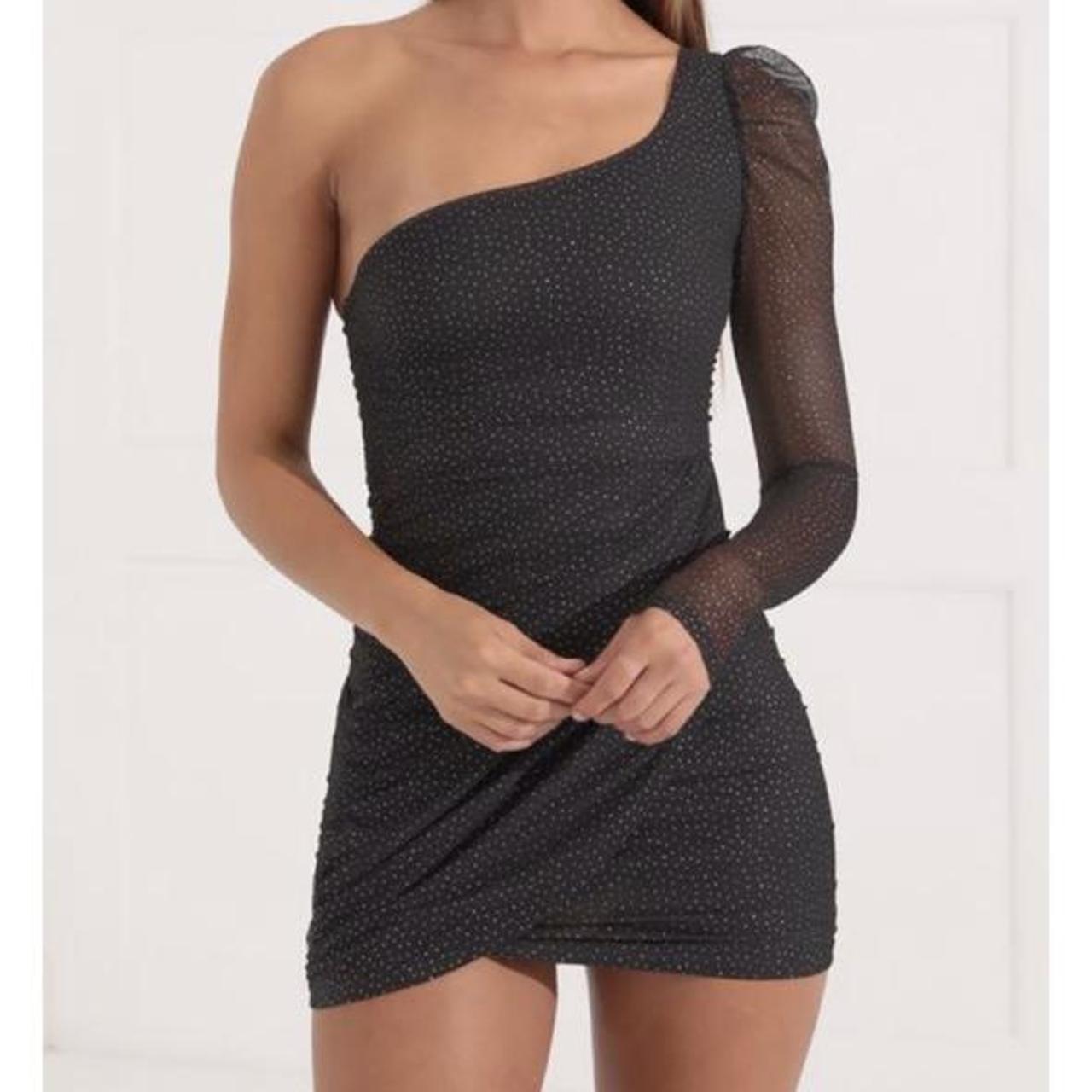 lucy in the sky black mesh dress