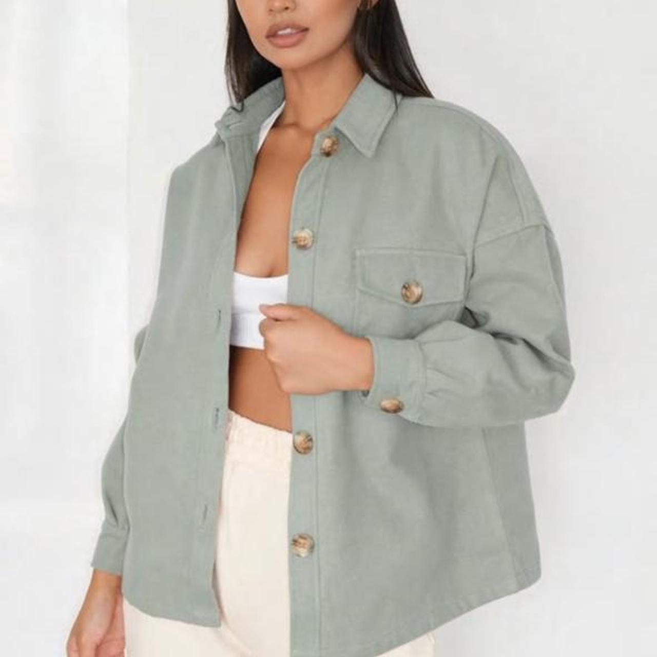 Missguided Petite Camel Shacket size Depop