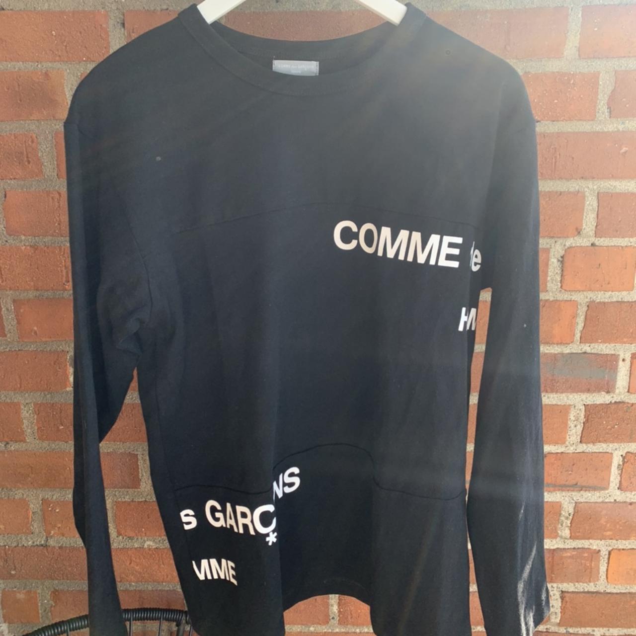COMME DES GARCONS HOMME SPLIT Split logo sweater Depop