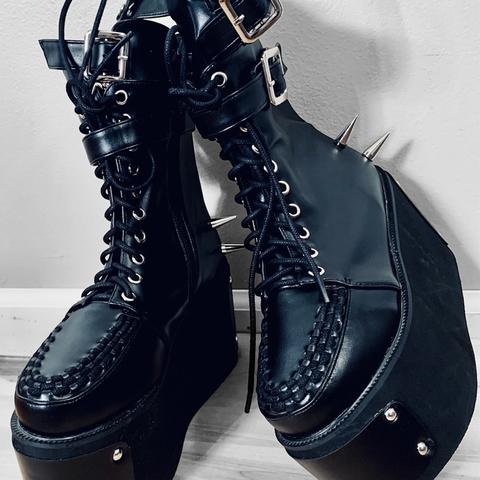 Combat boots to add a little chunk to your look! I'm - Depop