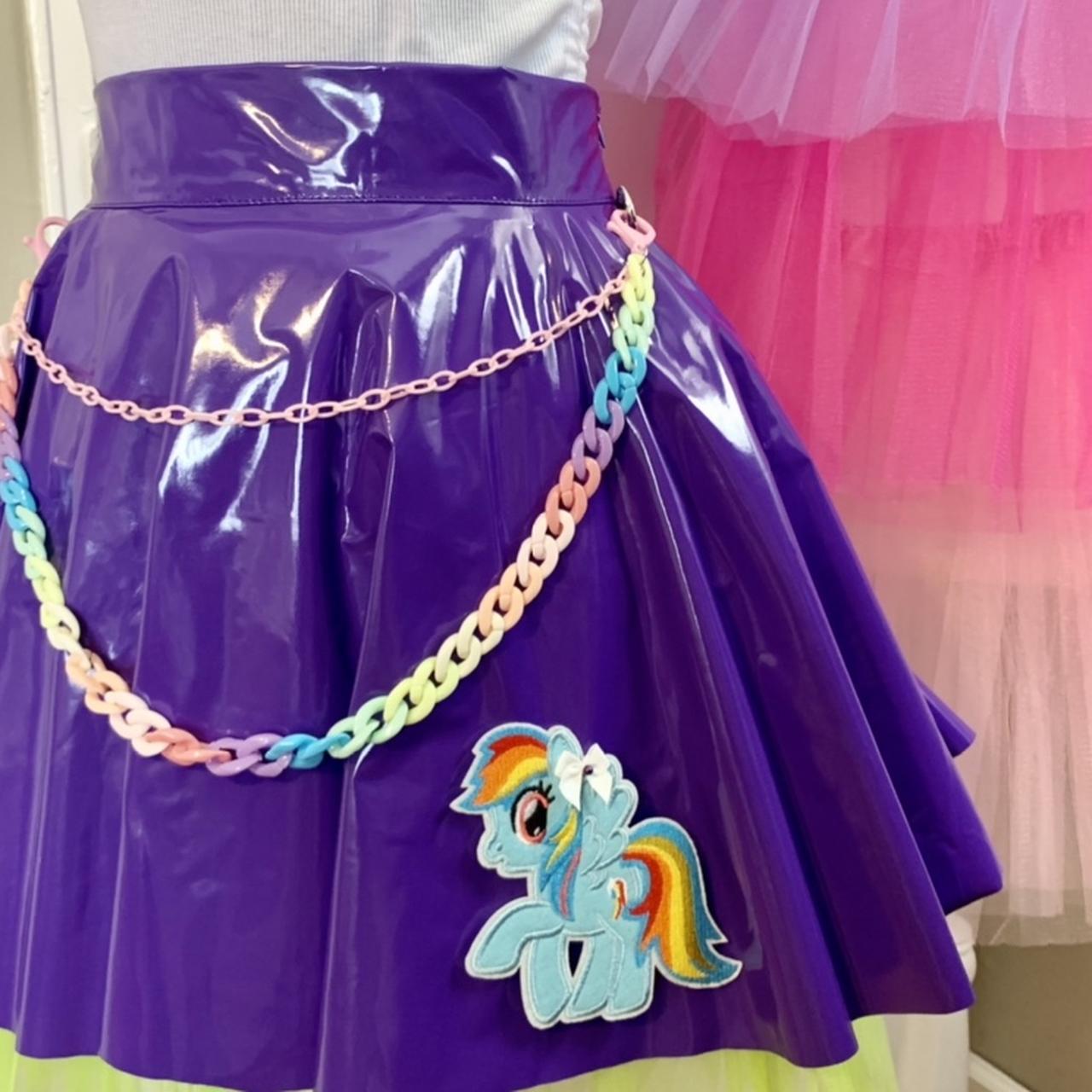 NEW Kawaii Purple PVC Skirt Petticoat LittleBirdee