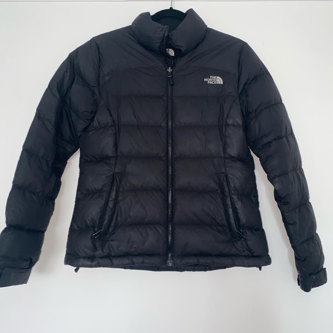 The North Face Black Womens Nuptse Jacket in Size - Depop