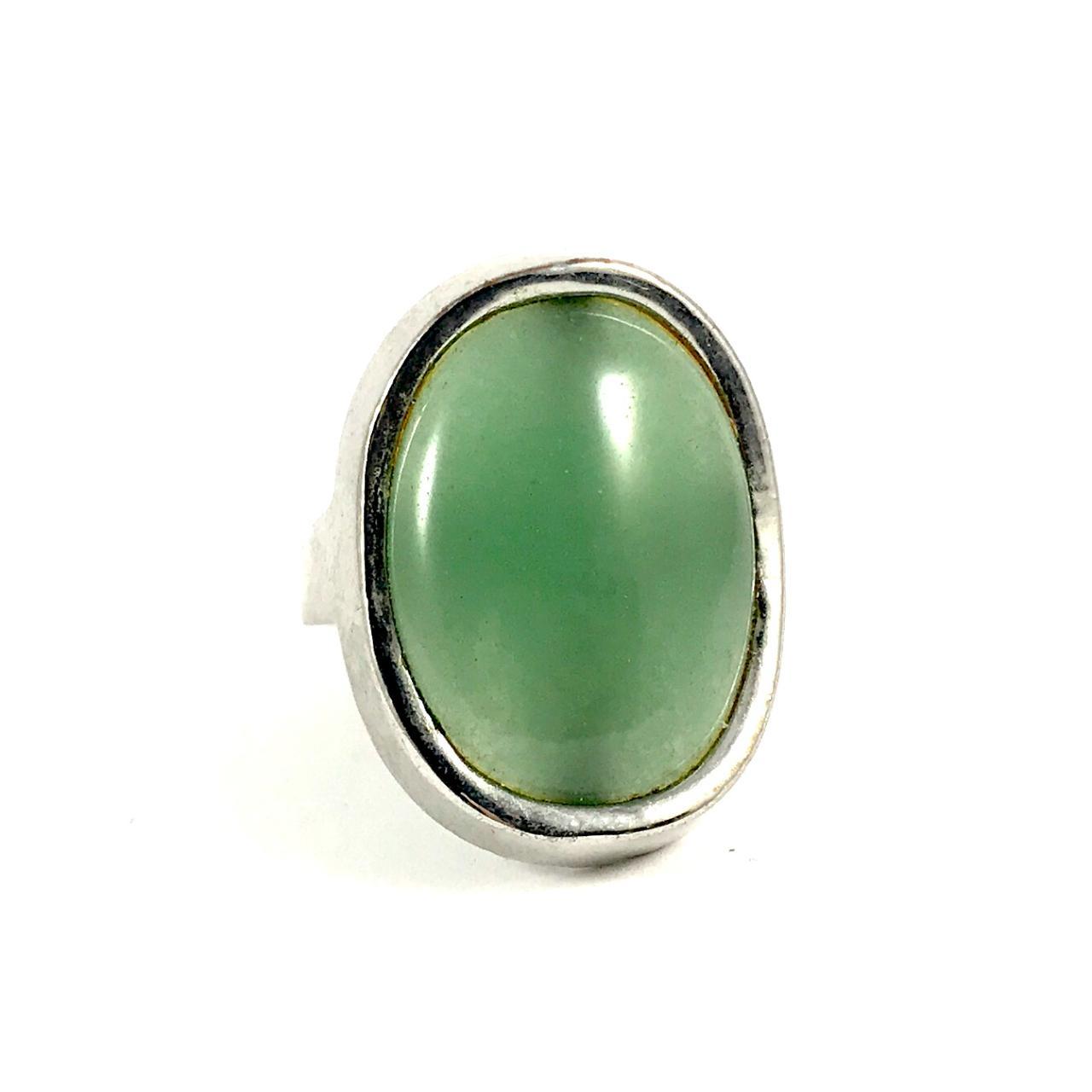 Product Image 1 - Gorgeous Green Jade Silver Tone