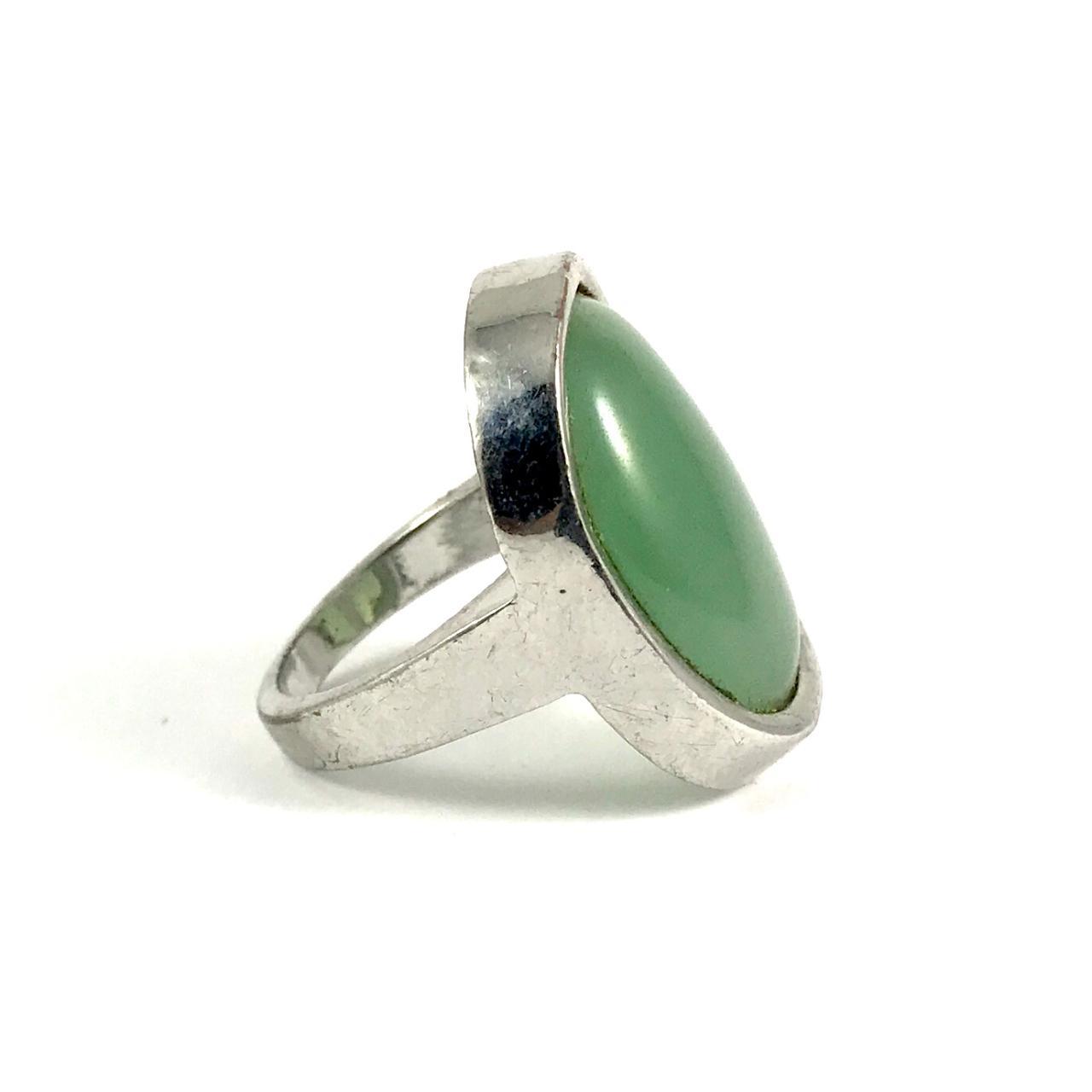 Product Image 2 - Gorgeous Green Jade Silver Tone