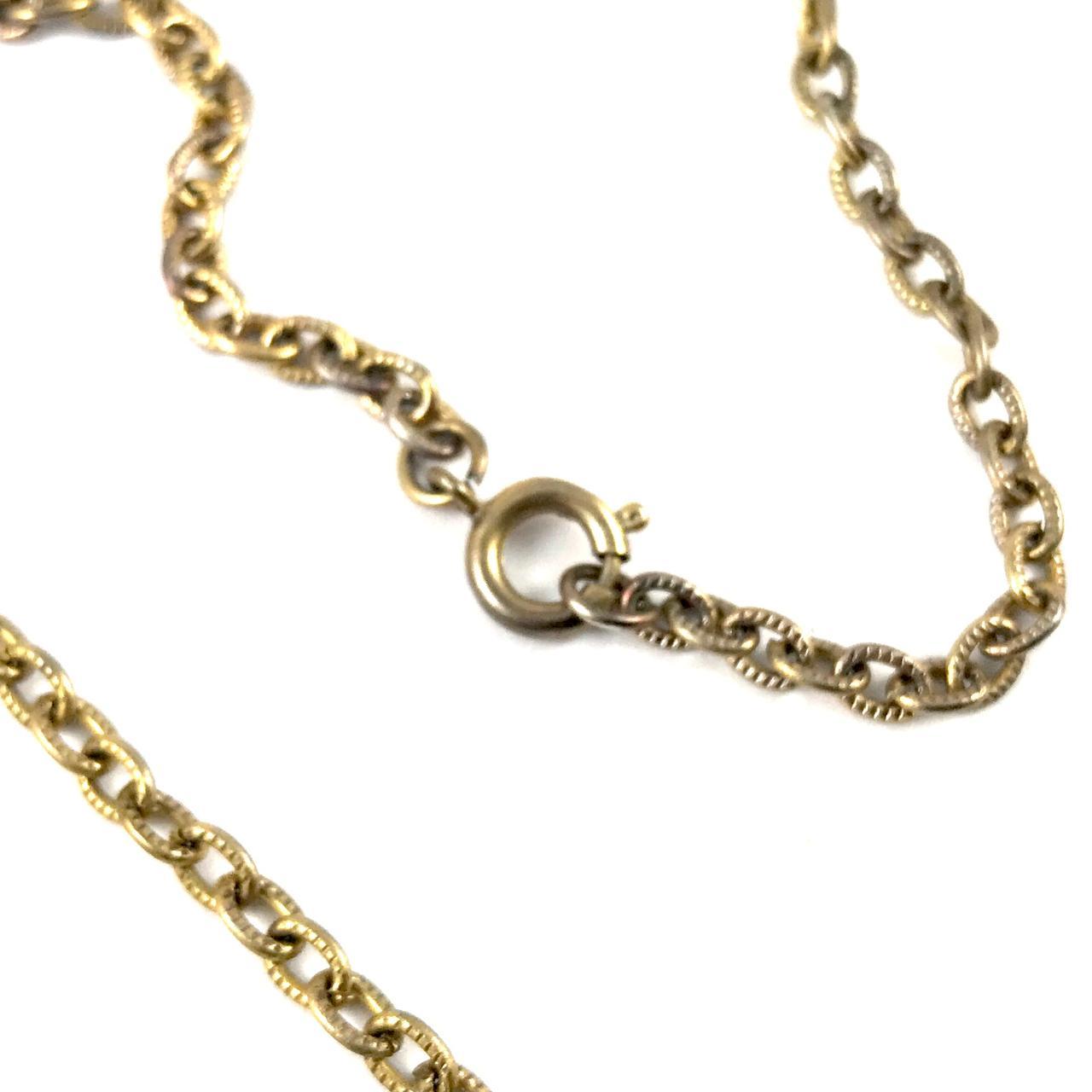 Pretty Gold Tone Chain Link Necklace 24... Depop