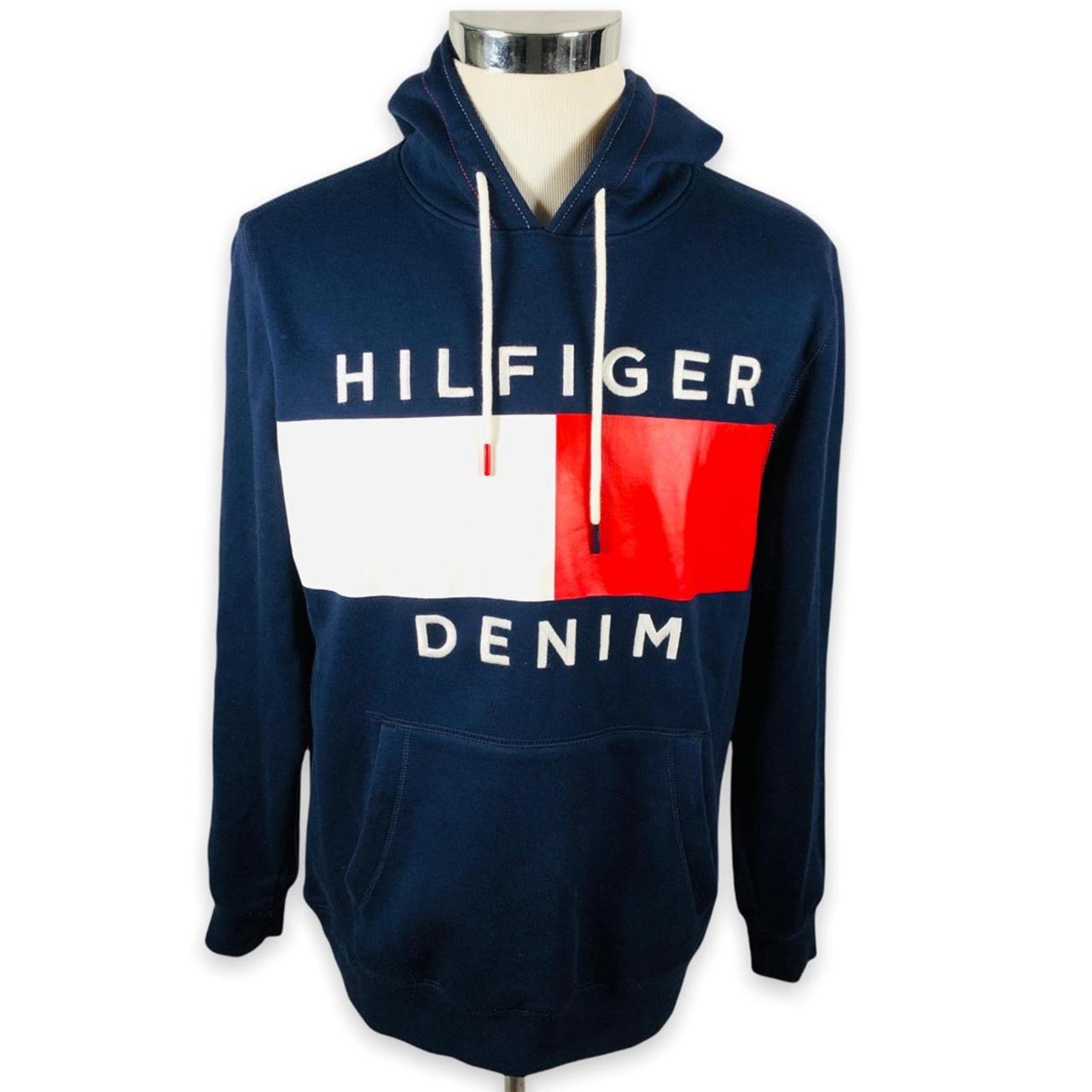 tommy hilfiger sweatshirt blue red white