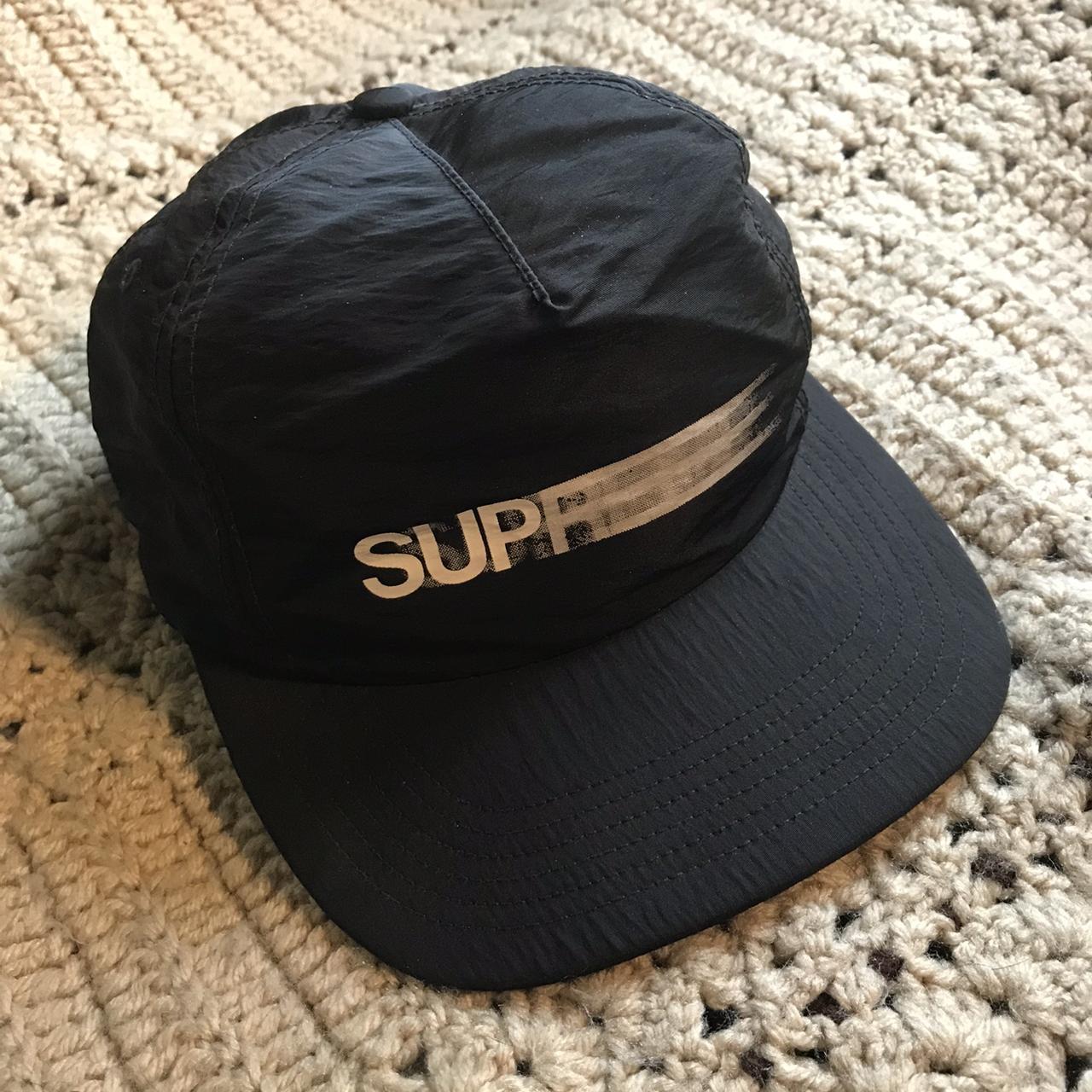 Supreme Motion Logo hat. Iridescent black. Hat is... - Depop