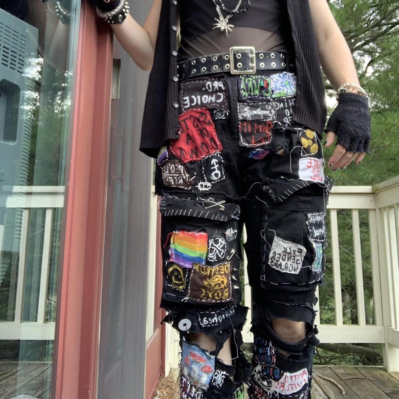My Progress On My Patch Pants So Had A Friend Teach Me How To Sew So I ...
