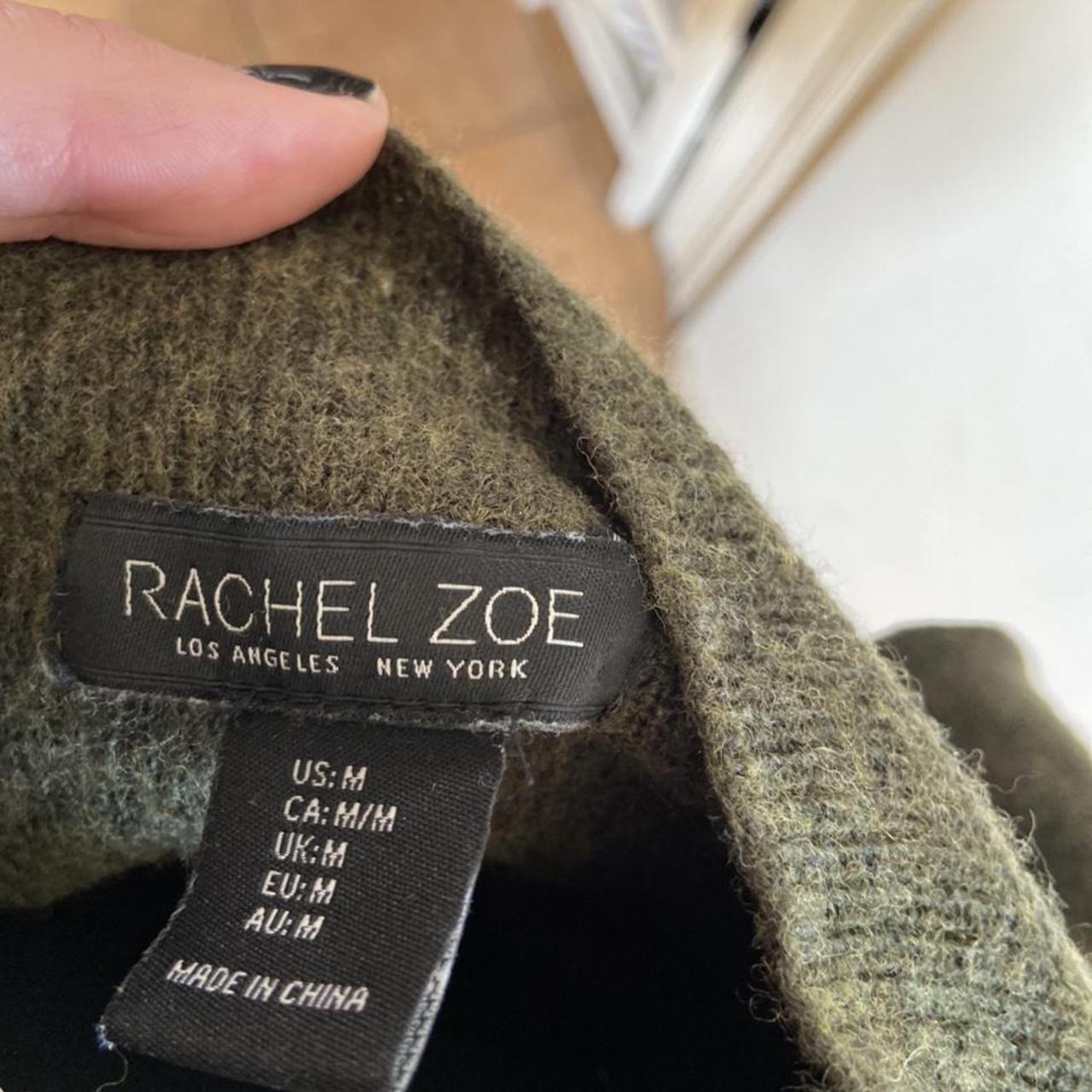 Rachel Zoe olive jumper size M - Depop