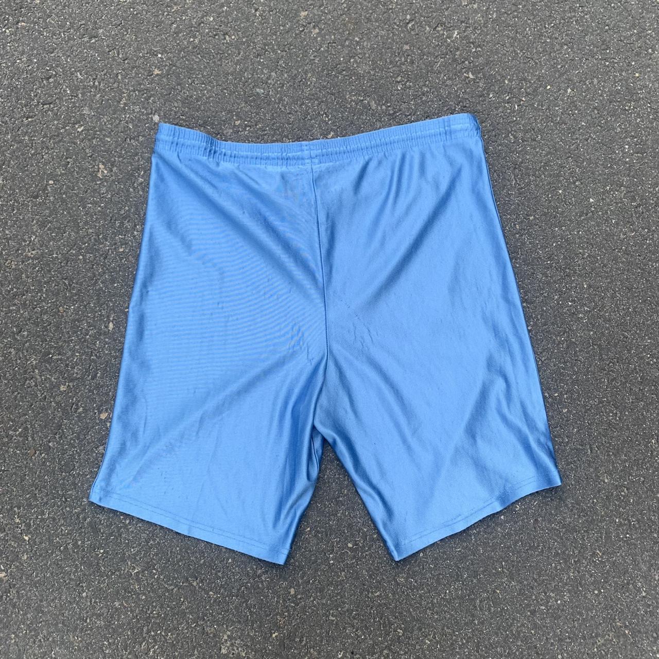 Russell Athletic Men's Blue and White Shorts Depop