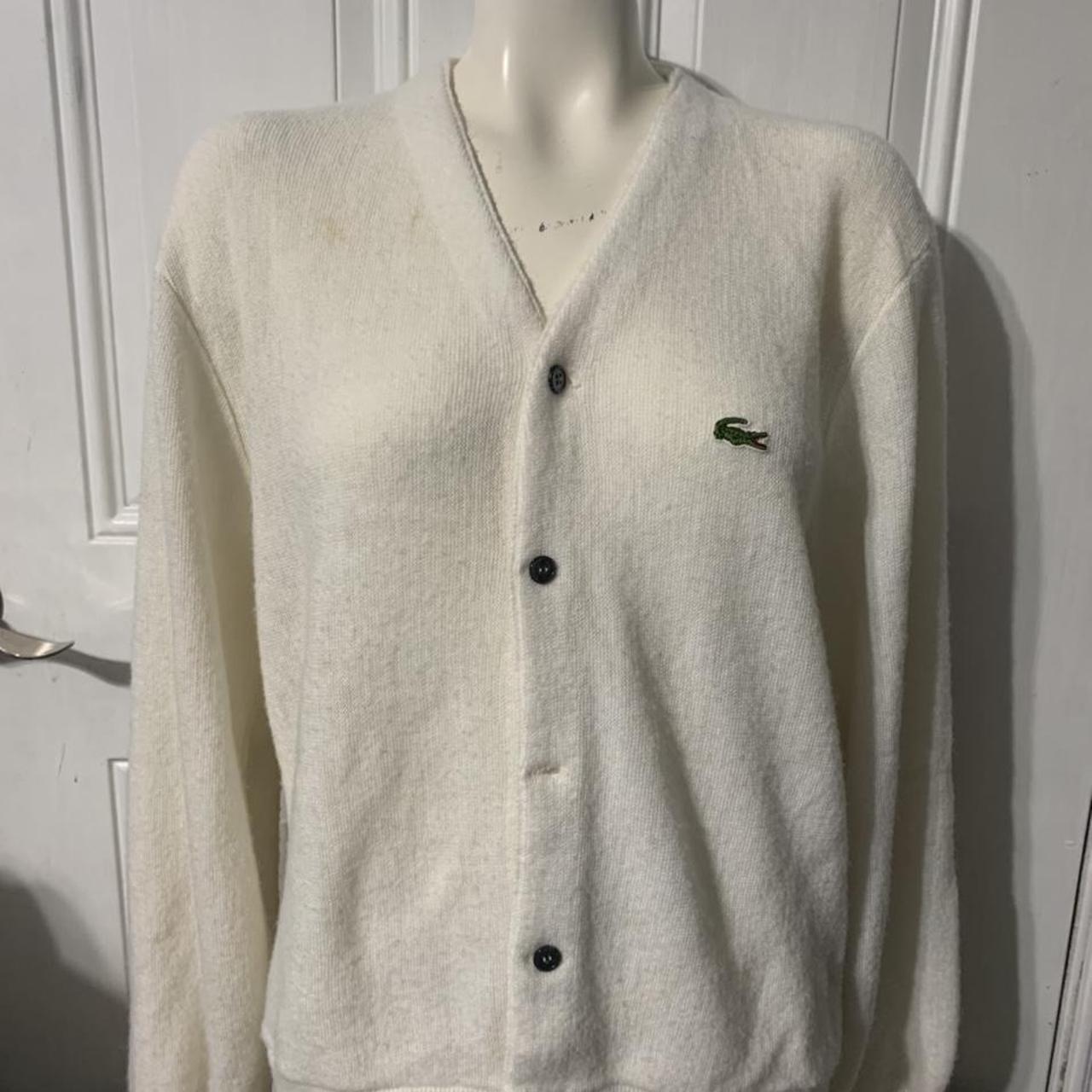 Vintage Lacoste Cardigan Small Logo Button Up Cardigan Small Size