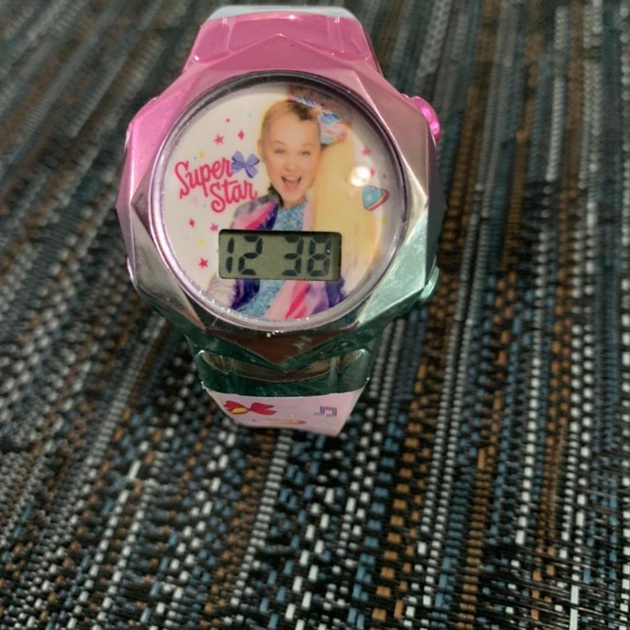 Nickelodeon JOJO Siwa Digital LCD Silver Tone Pink Silicone Band Watch |  eBay