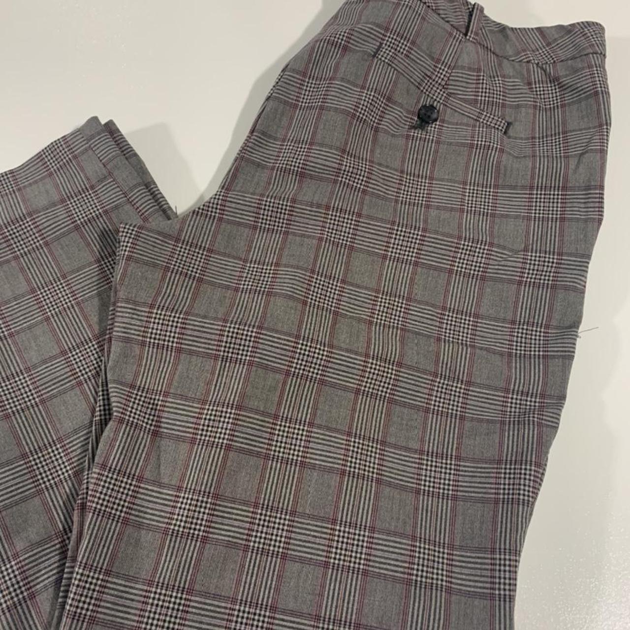 Y2K Checkered Pants - Brown / S