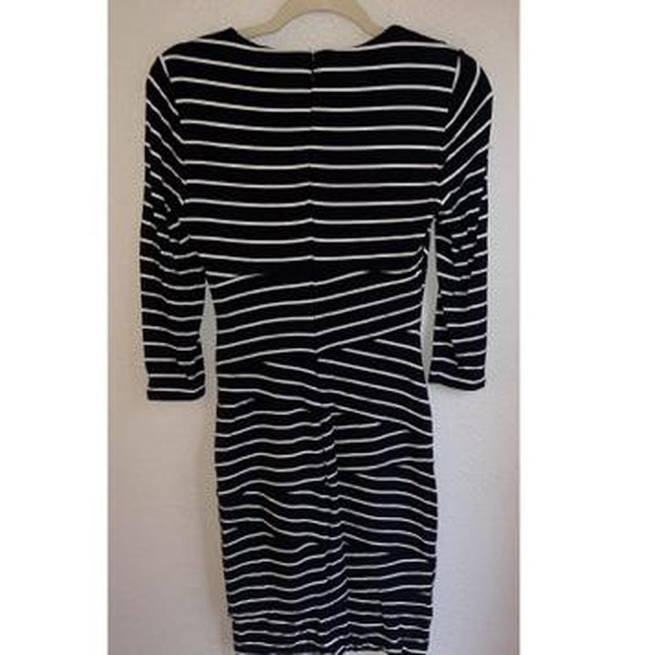 White House Black Market Women's Black and White Dress | Depop