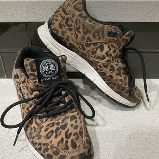 gourmet leopard print trainers