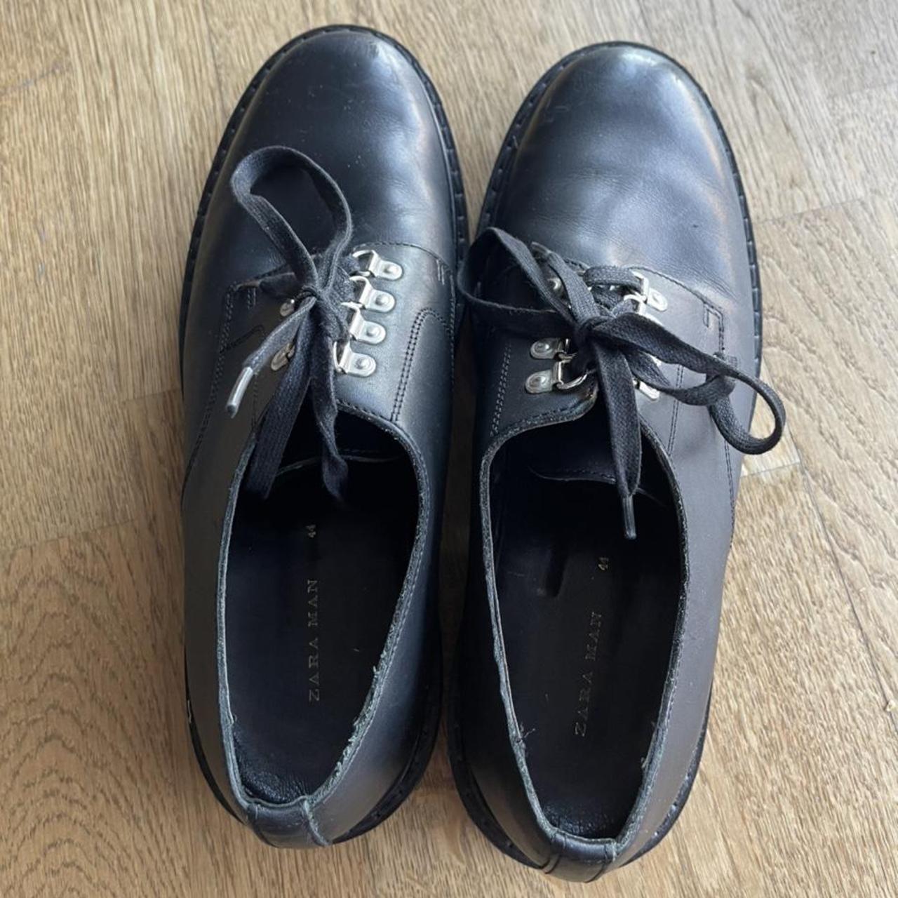 Zara premium real leather smart shoe. Paid £90 for... - Depop