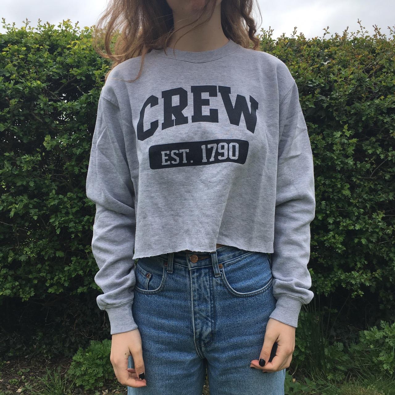 Crew est 1790 cropped sale sweatshirt