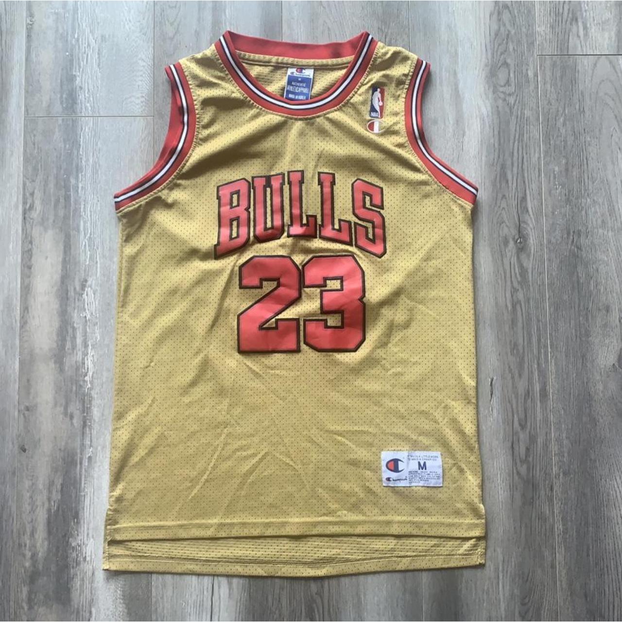 michael jordan gold bulls jersey