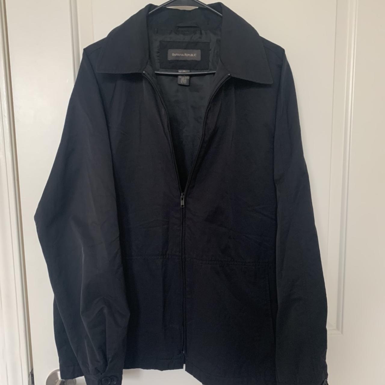 Banana Republic Black Knight Windbreaker😈🌑 Size M,... - Depop