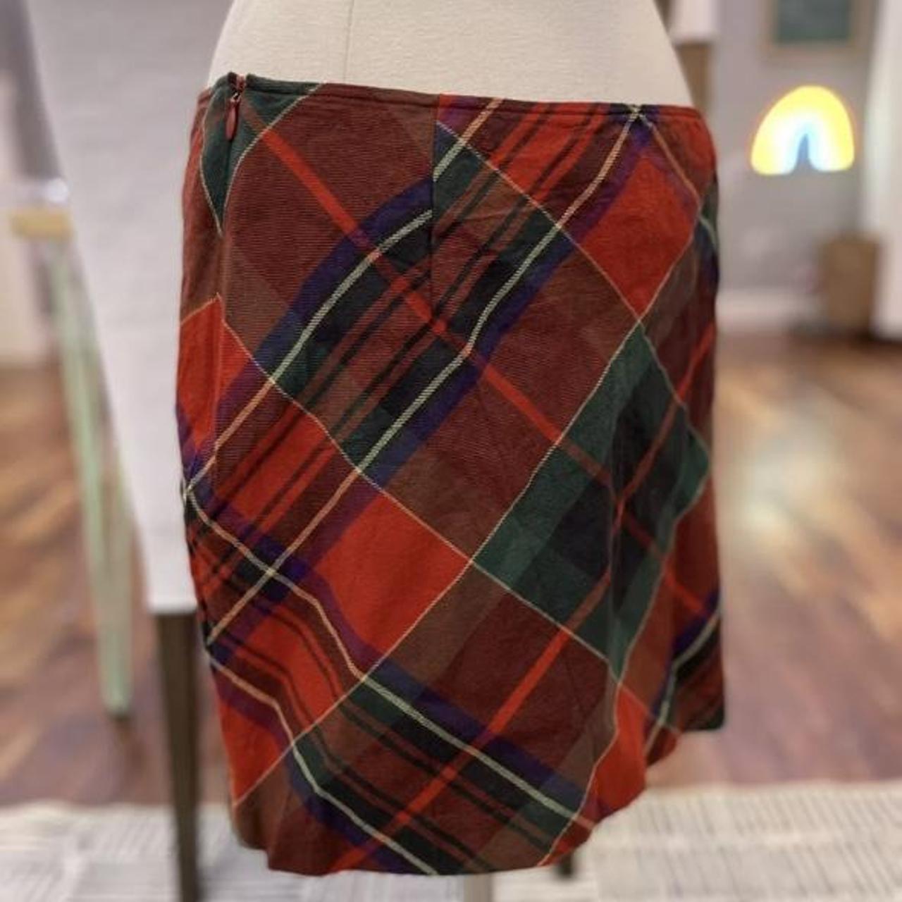 Vintage 90’s Plaid Wool Midi Skirt by Ralph Lauren | Shop THRILLING
