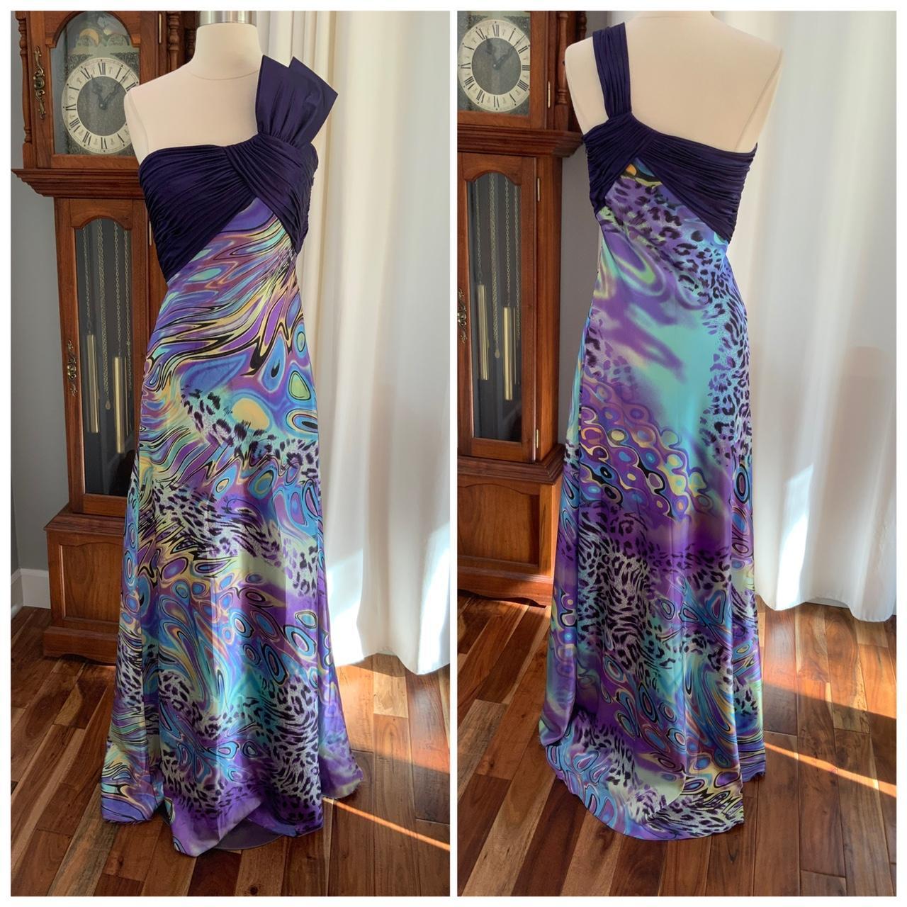 Purple Zebra Print Prom Dresses